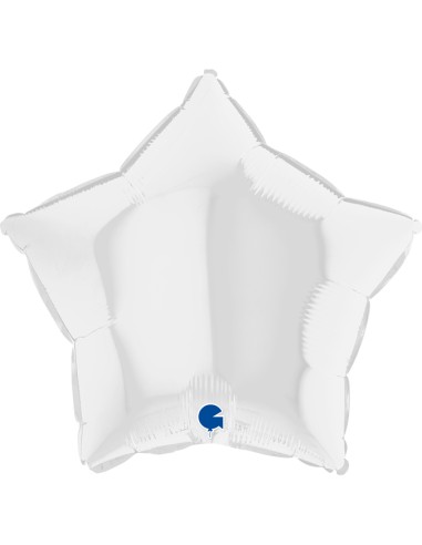 PALLONE MYLAR STELLA 18" BIANCO 45CM - L'Officina delle feste
