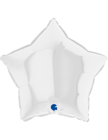 PALLONE MYLAR STELLA 18" BIANCO 45CM - L'Officina delle feste