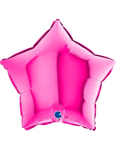 PALLONE MYLAR STELLA 18" FUCSIA CM. 45 - L'Officina delle feste