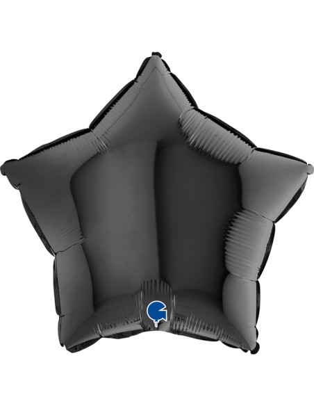 PALLONE MYLAR STELLA 18" NERO 45CM - L'Officina delle feste