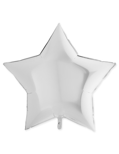 PALLONE MYLAR STELLA 36" BIANCA 91CM - L'Officina delle feste