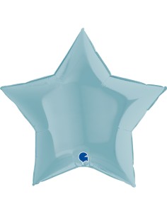 PALLONE MYLAR STELLA 36" CELESTE PASTELLO 91CM - L'Officina 2