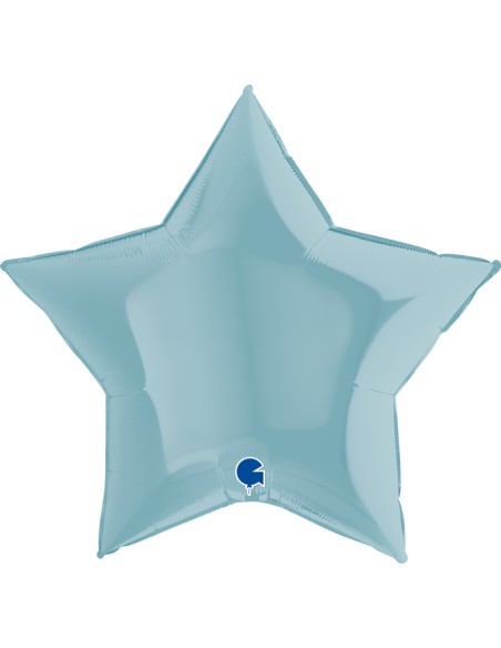 PALLONE MYLAR STELLA 36" CELESTE PASTELLO 91CM - L'Officina PALLONE MYLAR STELLA 36" CELESTE PASTELLO 91CM - L'Officina