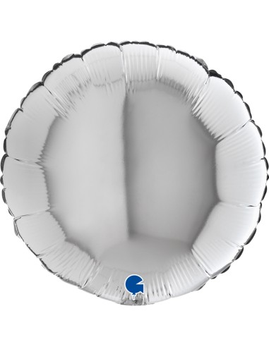 PALLONE MYLAR TONDO 18" SILVER CM. 45 - L'Officina delle feste