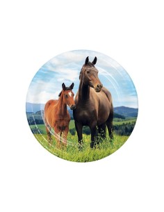 PIATTO 18CM PONY E CAVALLI 8PZ - L'Officina delle feste 2