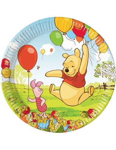 Piatto 23 cm busta 8 pz WINNIE THE POOH - L'Officina delle feste