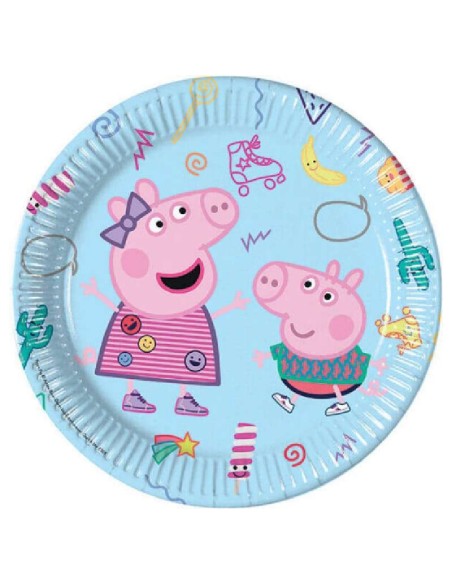 Piatto 23 cm Peppa Pig Messy 8 pz - L'Officina delle feste