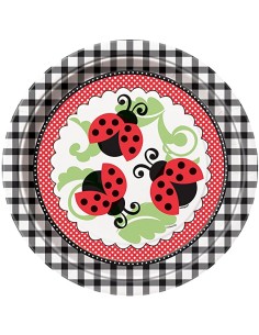 PIATTO 23CM 8PZ COCCINELLE - L'Officina delle feste 2
