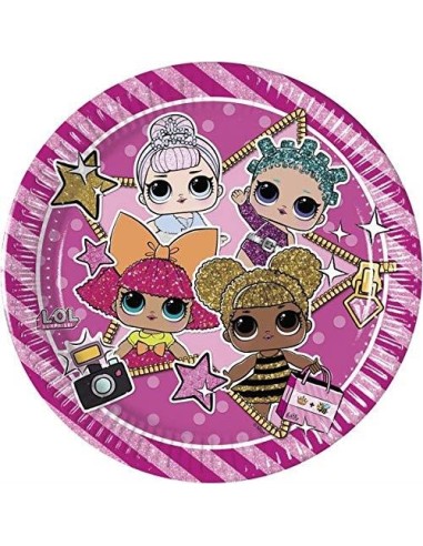 PIATTO 23CM LOL SURPRISE 8PZ - L'Officina delle feste