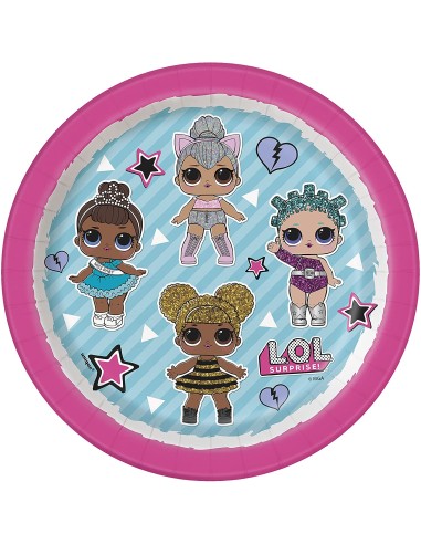 PIATTO CARTA 18 CM LOL SURPRISE PZ. 8 PLASTIC FREE - L'Officina
