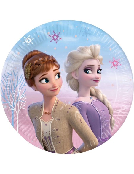 PIATTO CARTA 20CM FROZEN II WIND SPIRIT 8PZ - L'Officina delle
