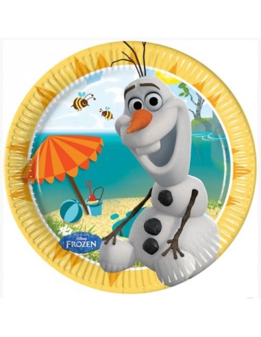 PIATTO CARTA 20CM OLAF FROZEN 8PZ - L'Officina delle feste