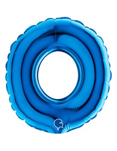 PALLONE NUMERO MYLAR MINI 0 (ZERO) BLU 18CM - L'Officina delle 2