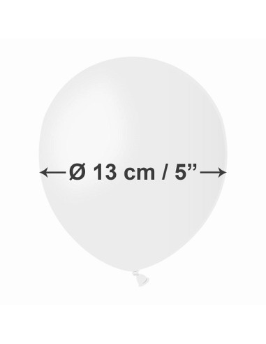 PALLONI LATTICE 5" PZ.100 BIANCO 13CM - L'Officina delle feste