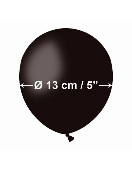 PALLONI LATTICE 5" PZ.100 NERO 13CM - L'Officina delle feste