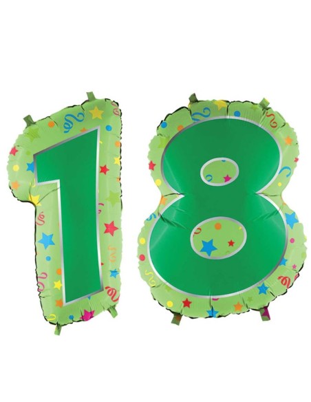 PALLONI MYLAR N. 18 COMPLEANNO CM. 63 CIASCUNO - L'Officina