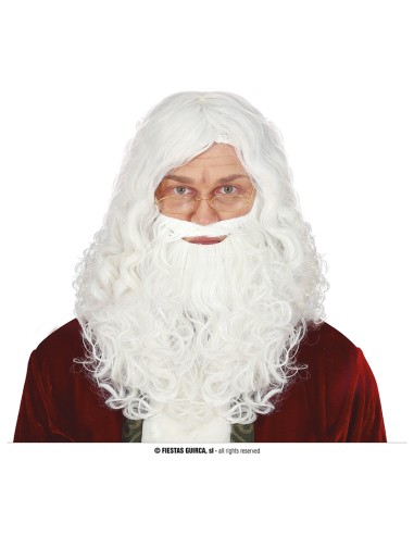 PARRUCCA CON BARBA BABBO NATALE IN CONFEZIONE EXTRA -
