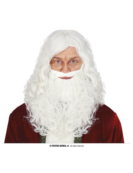 PARRUCCA CON BARBA BABBO NATALE IN CONFEZIONE EXTRA - PARRUCCA CON BARBA BABBO NATALE IN CONFEZIONE EXTRA -