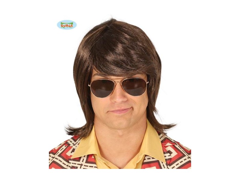 PARRUCCA UOMO LUNGA CASTANA