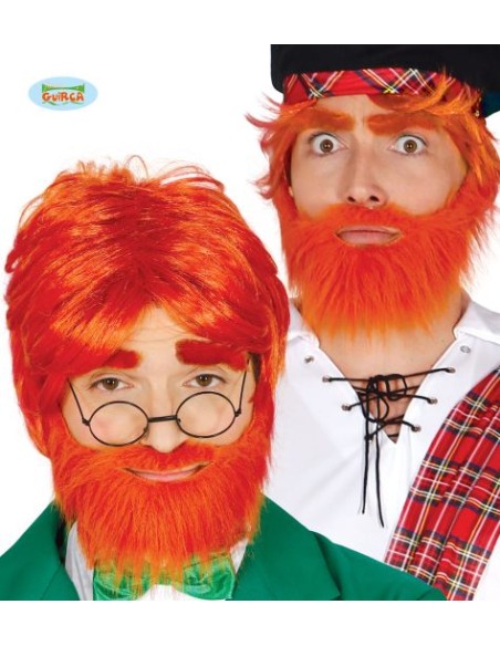 PARRUCCA ROSSA CON BARBA - L'Officina delle feste