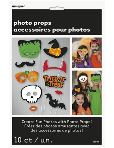 PHOTO PROP 10PZ TRICK/TREAT HALLOWEEN - L'Officina delle feste