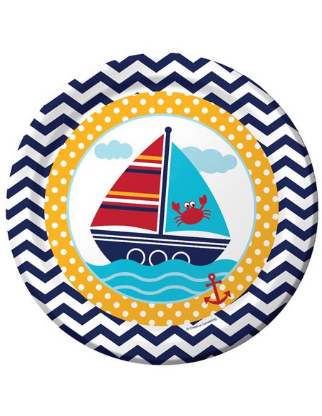 PIATTI 23CM PZ. 8 AHOY MATEY - L'Officina delle feste