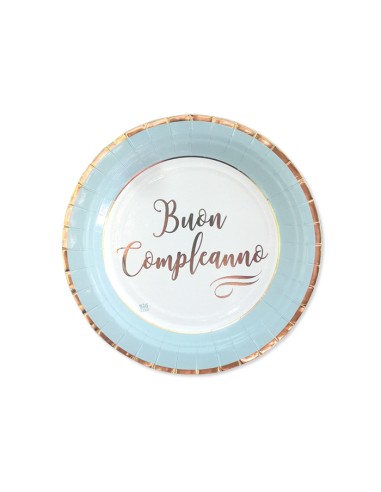 PIATTI BUON COMPL. CHIC CELESTE CM.18 PZ.8 - L'Officina delle