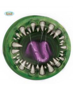 PIATTI DENTI MOSTRO 23 CMS.HALLOWEEN PZ.8 - L'Officina delle 2