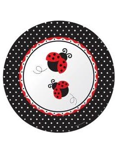 PIATTO CARTA COCCINELLE 26CM 8PZ - L'Officina delle feste 2