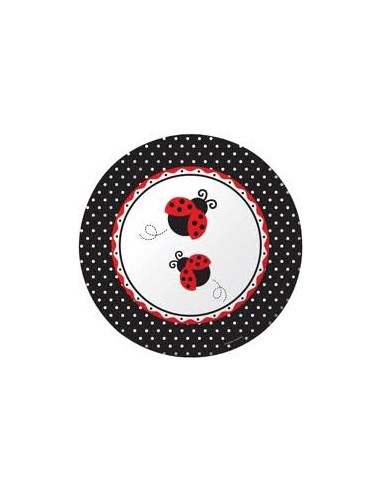 PIATTO CARTA COCCINELLE 26CM 8PZ - L'Officina delle feste