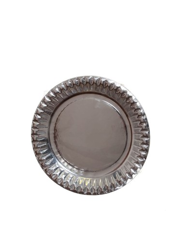 PIATTO CARTA DIAM. 23 CM ARGENTO - L'Officina delle feste