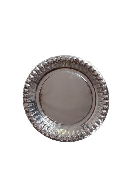 PIATTO CARTA DIAM. 23 CM ARGENTO - L'Officina delle feste