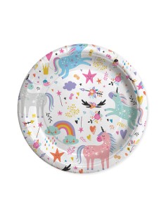 PIATTO CARTA DIAM. 24CM. UNICORN 8PZ - L'Officina delle feste 2