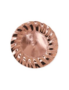 PIATTO CARTA FONDO DIAM. 24CM. WAVY ROSE GOLD 6PZ - L'Officina 2
