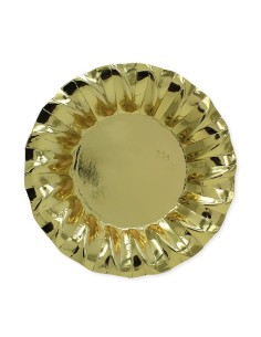PIATTO CARTA FONDO Ø 24CM. WAVY ORO GOLD 8PZ - L'Officina delle 2
