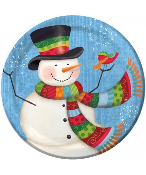 Piatto cm. 18 Snowman PZ. 8