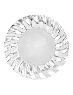 PIATTO CARTA Ø 25CM. WAVY SILVER ARGENTO 8PZ - L'Officina delle 2