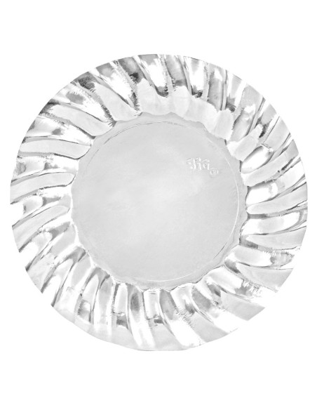 PIATTO CARTA Ø 30CM. WAVY SILVER ARGENTO 6PZ - L'Officina delle