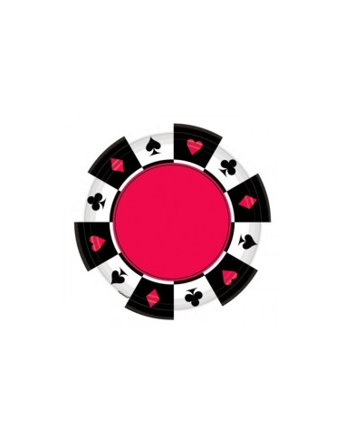 PIATTO CM. 18 PZ. 8 PLACE YOUR BET CASINO' - L'Officina delle
