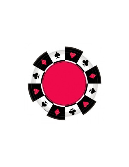 PIATTO CM. 18 PZ. 8 PLACE YOUR BET CASINO' - L'Officina delle