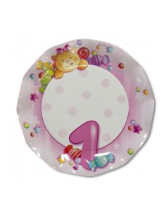 PIATTO CM. 27 1° COMPL. ROSA ORSETTA - L'Officina delle feste 2