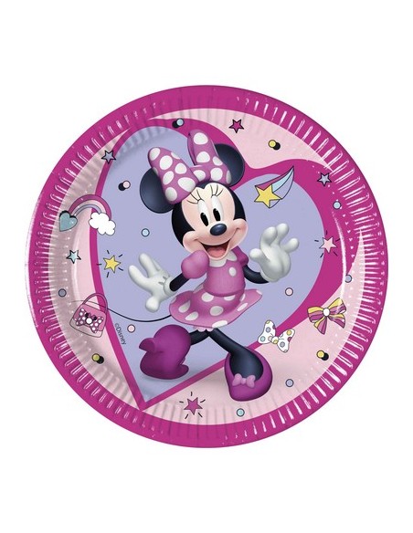 PIATTO CM.20 MINNIE JUNIOR 8PZ - L'Officina delle feste