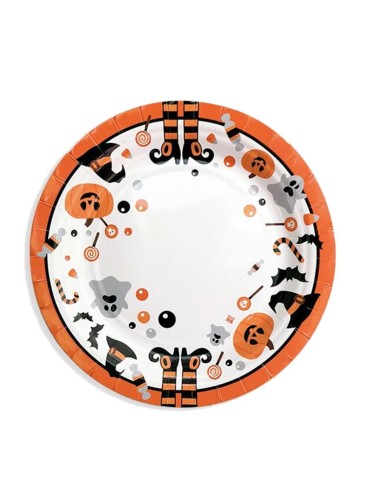 PIATTO HALLOWEEN 23CM 8PZ - L'Officina delle feste
