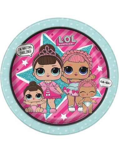 PIATTO LOL SURPRISE 9" PZ. 8 - L'Officina delle feste