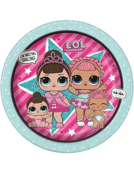 PIATTO LOL SURPRISE 9" PZ. 8 - L'Officina delle feste