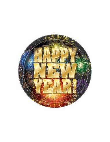 PIATTO PZ.8 FIREWORKS NEW YEAR CM.18 - L'Officina delle feste