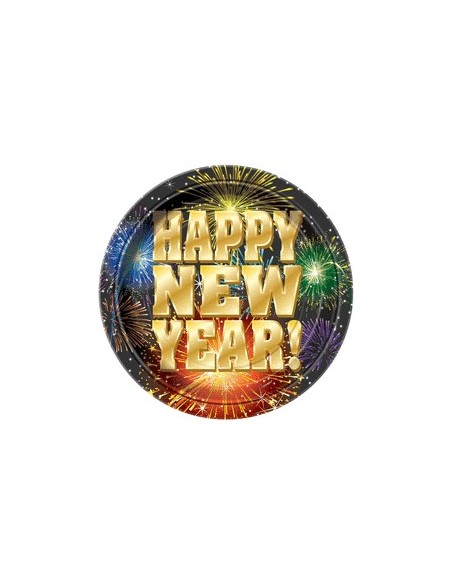PIATTO PZ.8 FIREWORKS NEW YEAR CM.18 - L'Officina delle feste