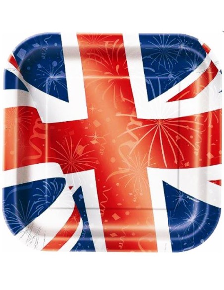 PIATTO QUADRO CM. 23 BEST OF BRITISH - L'Officina delle feste