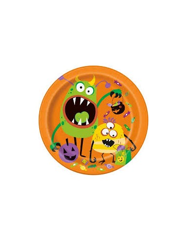 PIATTO SILLY HALLOWEEN MONSTERS 22CM 8PZ - L'Officina delle