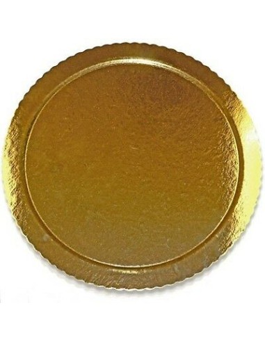 PIATTO SOTTOTORTA ORO C/SMERLO 36 CM 2PZ - L'Officina delle